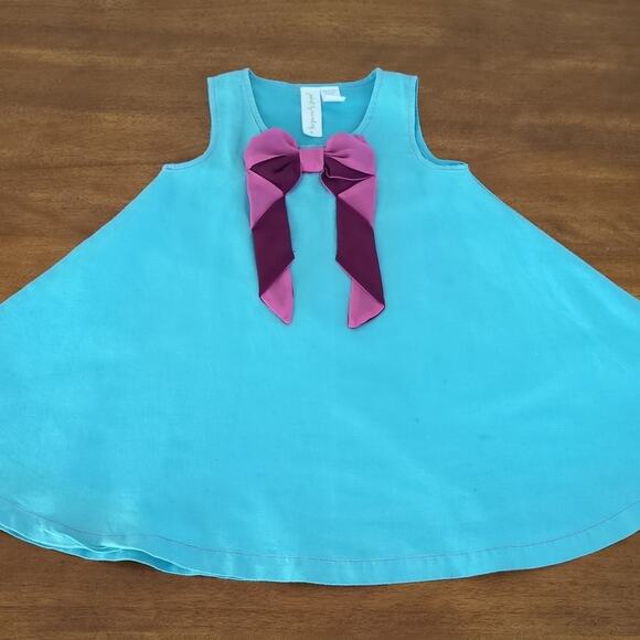 Matilda Jane Paint By Numbers All Wrapped Up Bow Linen Dress size 4 - Picture 1 of 11